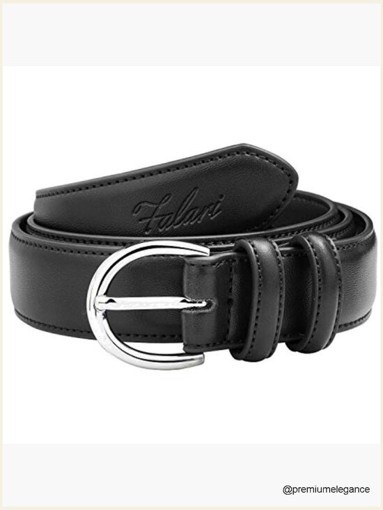 Genuine Leather Dress Belt with Single Prong Buckle main image 6